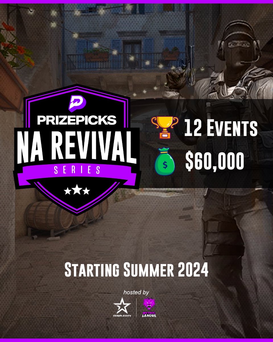 🏆 One Cup just isn’t enough. That’s why we’re excited to announce the @PrizePicks NA Revival Series! 🗓️ 1 year, 12 events 💰 $60,000 total prize pool ⏰ Coming Summer 2024