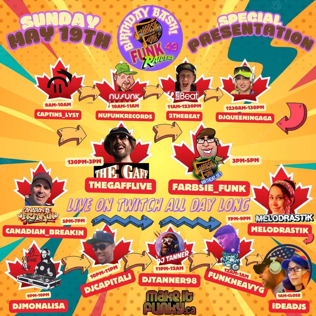 Whattup FAM!

Tomorrow, SUNDAY the 19th of May, 2024....

It's A FUNK RAIDERS FAMILY Gathering!!!!

We are celebrating Farbsie Funk's BIRTHDAY with a FUNK RAIDERS REUINION!!!

Come out and support and wish FARBSIE FUNK a FUNKY BIRTHDAY!!!