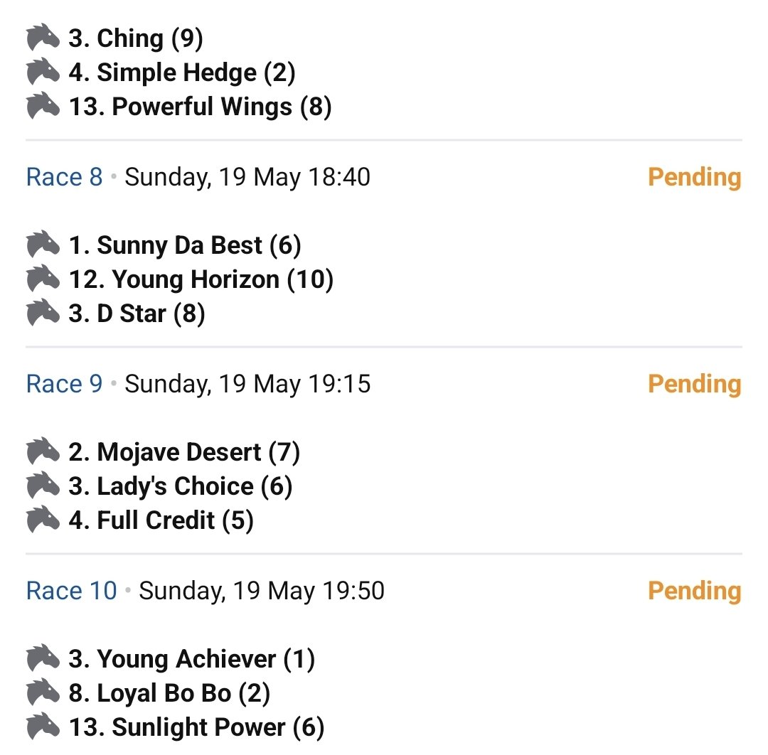 Out n about today but here's what I like at Sha Tin. GL punters 🤞🫡
#HKracing