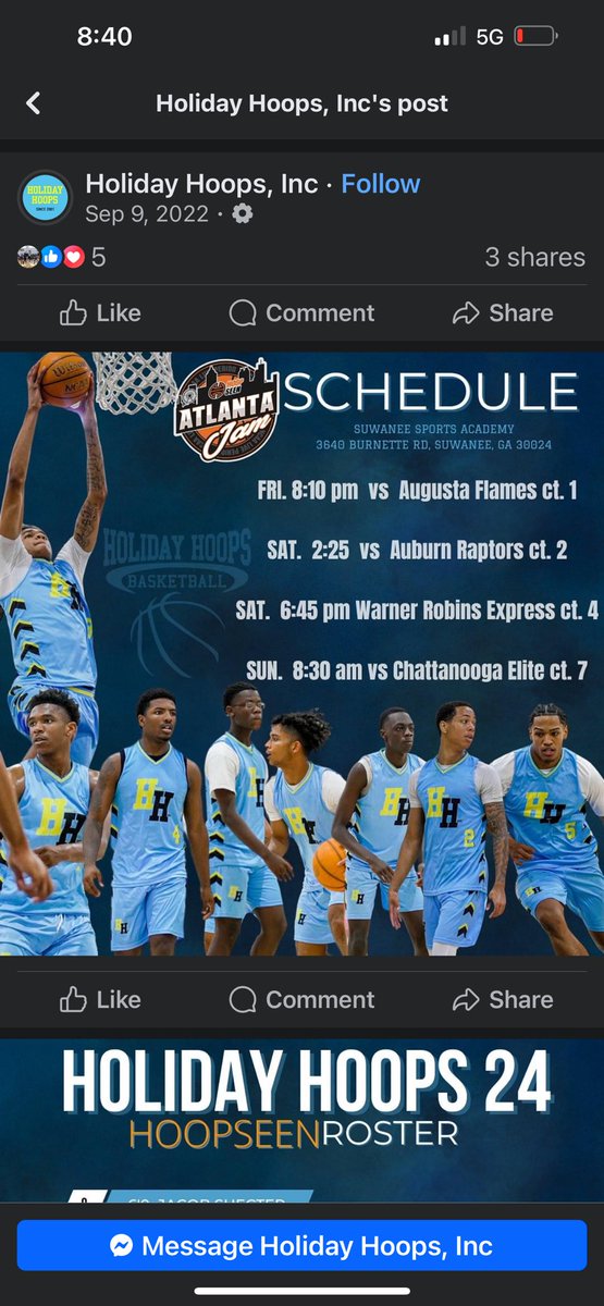 ELPrado1963's tweet photo. Holiday Hoops making some noise at the ATLANTA JAM. College Coaches in attendance watching the team do their thing🔥🔥🏀🏀🙏🏾🙏🏼🏆 https://t.co/evcFqOGmzX
