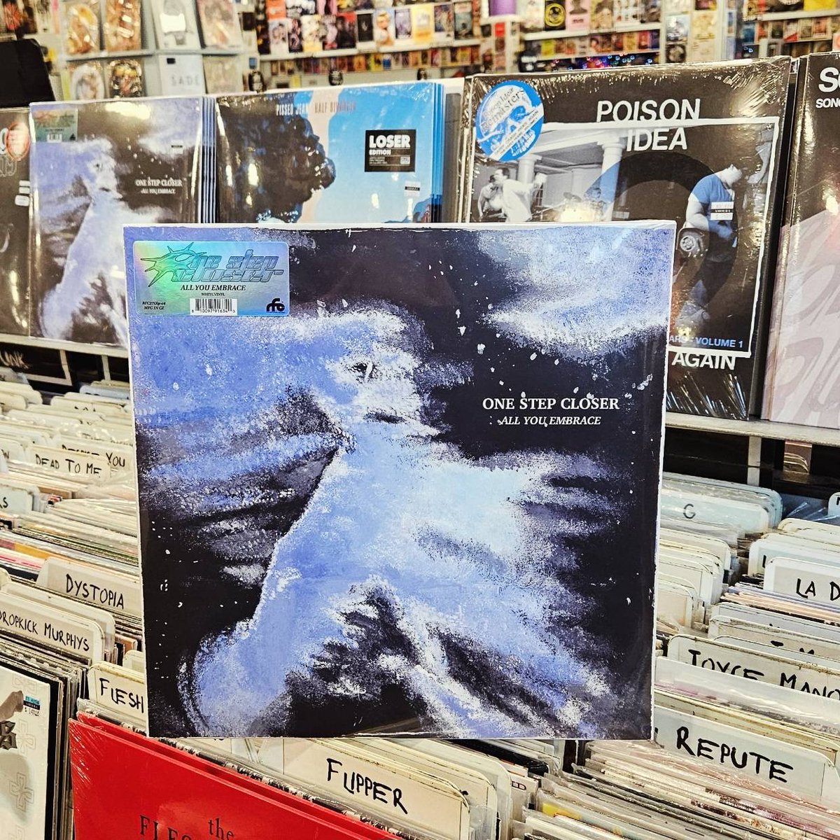 .@onestepcloserwb blend hardcore with emo and '90s style alt-rock on their brand new album. 'All You Embrace' is available now on CD and white vinyl via @rfcrecords. Get it here: bit.ly/3wERSOO