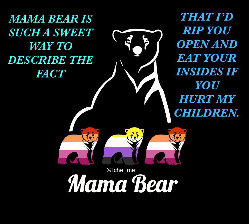 As a proud mama bear, my #1 job is to protect my cubs. 

In 2024, I'll do that by electing people up and down the ballot who will respect them no matter their gender, or who they love, or how they live their lives.

I will #VoteBlueForSoManyReasons, but mostly to protect my cubs.
