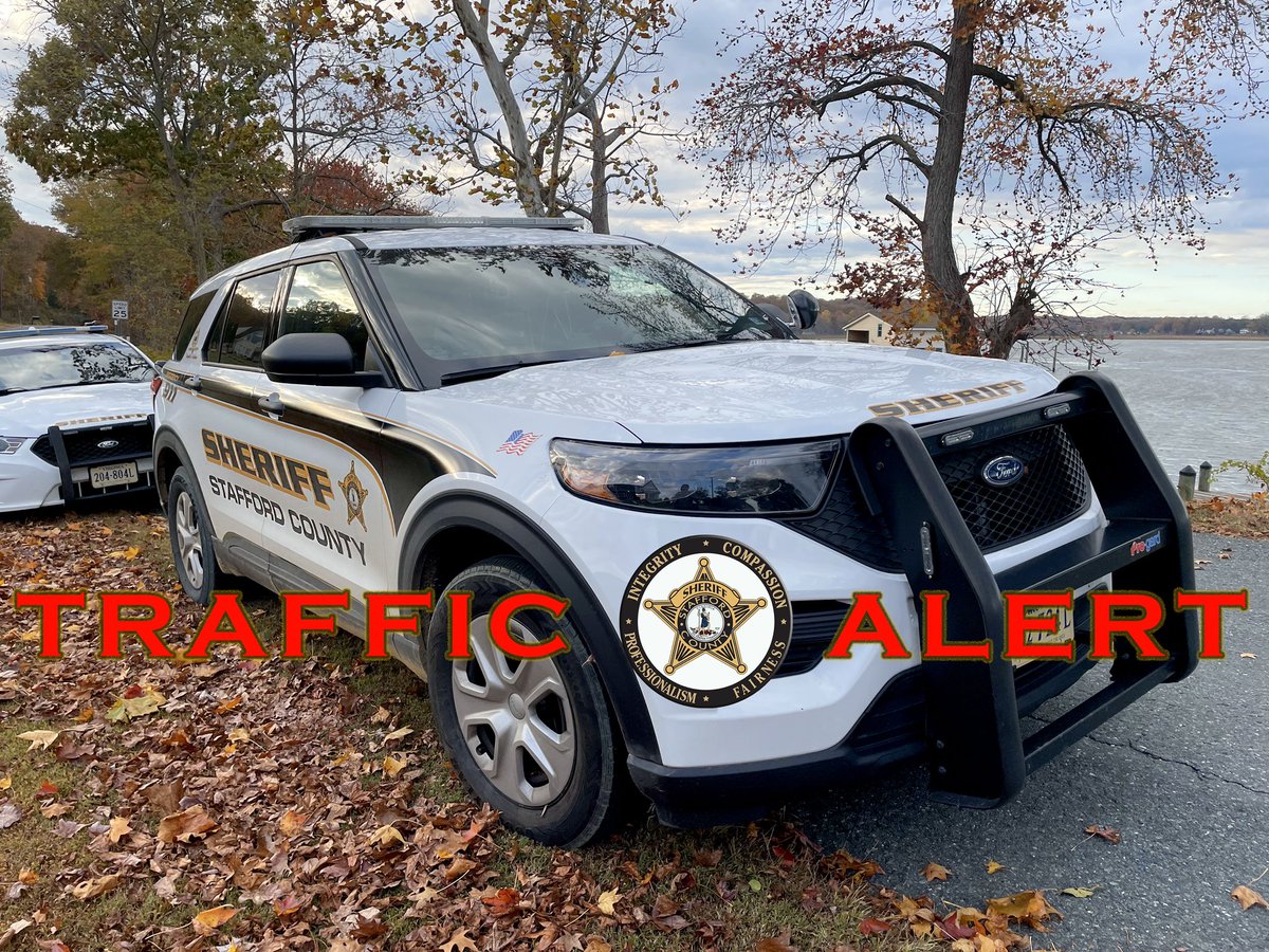 Traffic Alert: Two Westbound lanes and three Eastbound lanes of Garrisonville Road in the area of Travis Lane are closed due to a three vehicle auto accident.