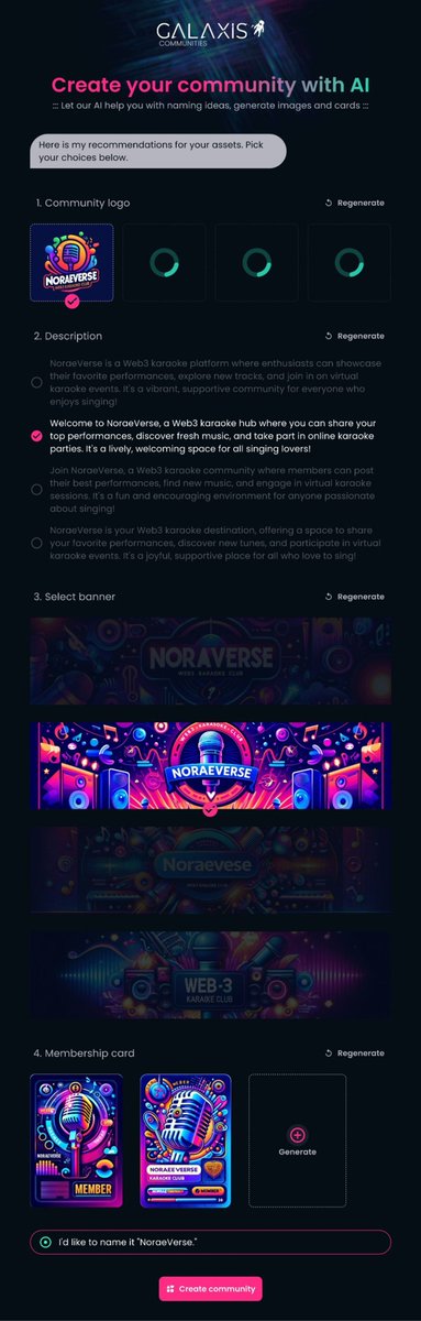 🚨<a href="/CHAINLINK/">Chainlink</a> BUILD PARTNER <a href="/GALAXISXYZ/">Galaxis</a> HAS ADDED AN ARTIFICAL INTELLIGENCE BASED FEATURE TO THEIR NO-CODE NFT LAUNCH PLATFORM🚨

YOU CAN NOW UTILIZE AI TO CREATE NFT LOGOS AND OTHER DESIGN FEATURES FOR YOUR PRODUCTS