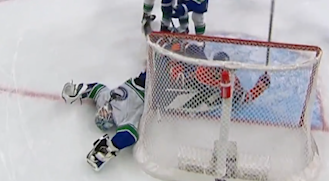 zjlaing's tweet image. thinking of arturs silovs, who skates into mcdavid at the top of the circle and then proceeds to instantly pass away.