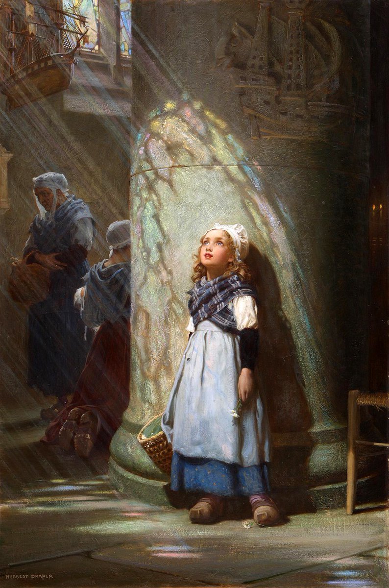 ¡Buenos días y feliz domingo! 'Los rayos dorados', del pintor inglés Herbert James Draper (1863-1920)