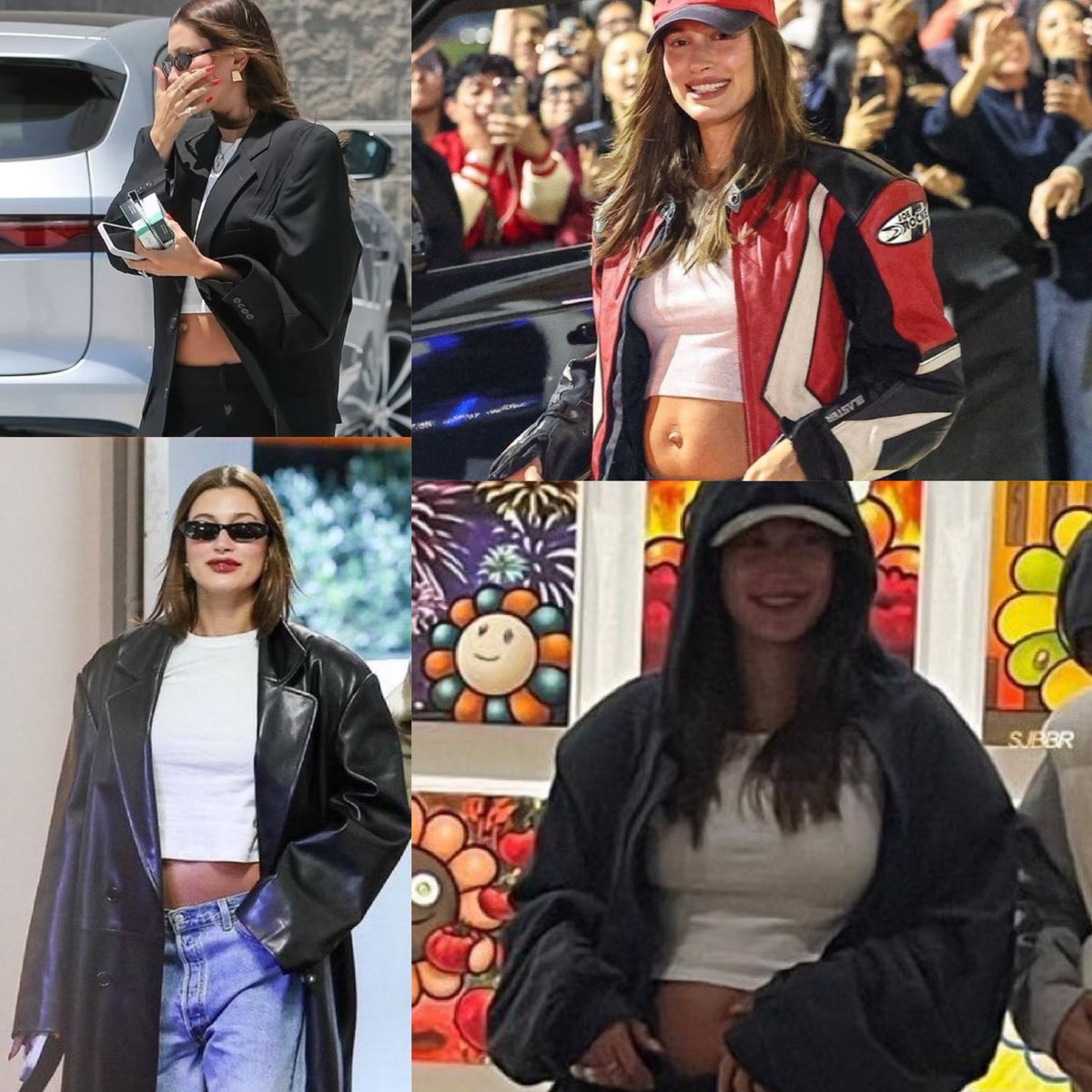 nós mulheres meio hailey bieber que só usamos cropped