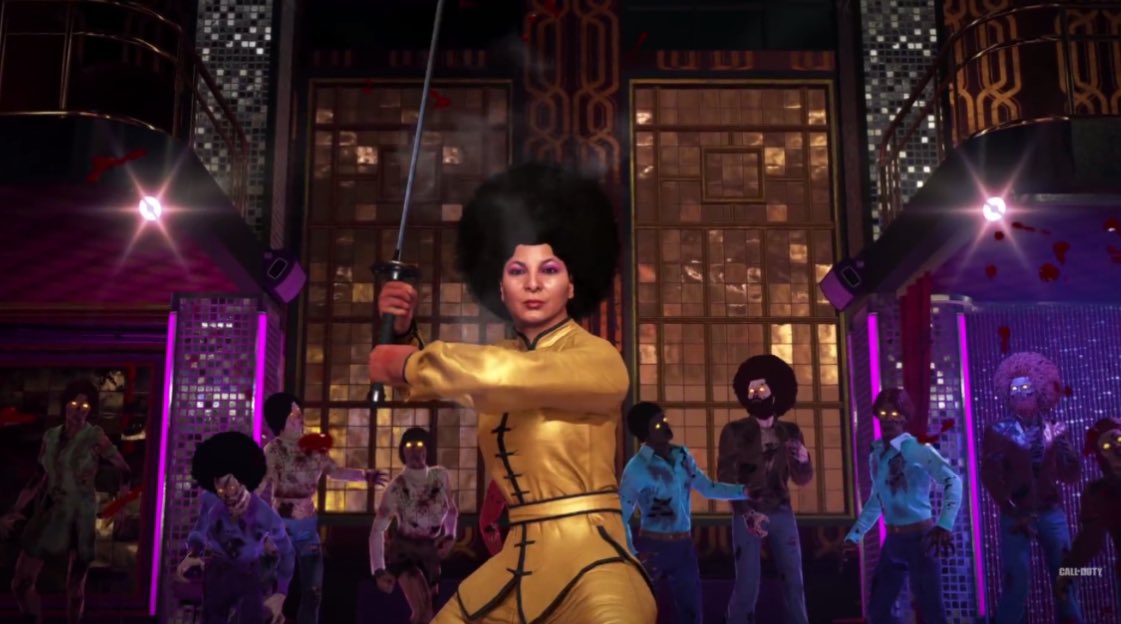 @PamGrier powerful Shaolin Shuffle katana blade wielded by @PamGrier