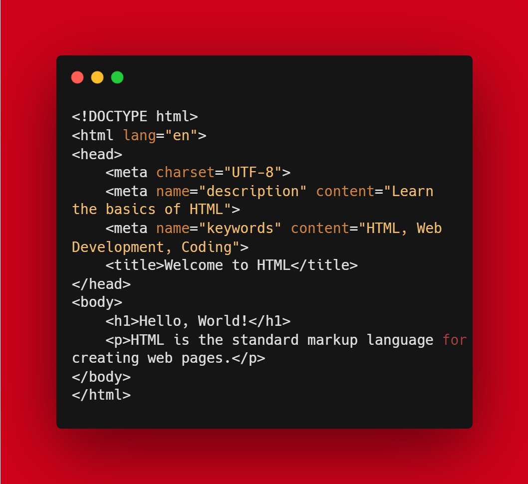 🚀 Enhance your web pages with HTML! Here's a quick snippet to get you started
💡#WebDevelopment #HTML #Coding #LearnToCode #SEO #TechTips #WebDesign