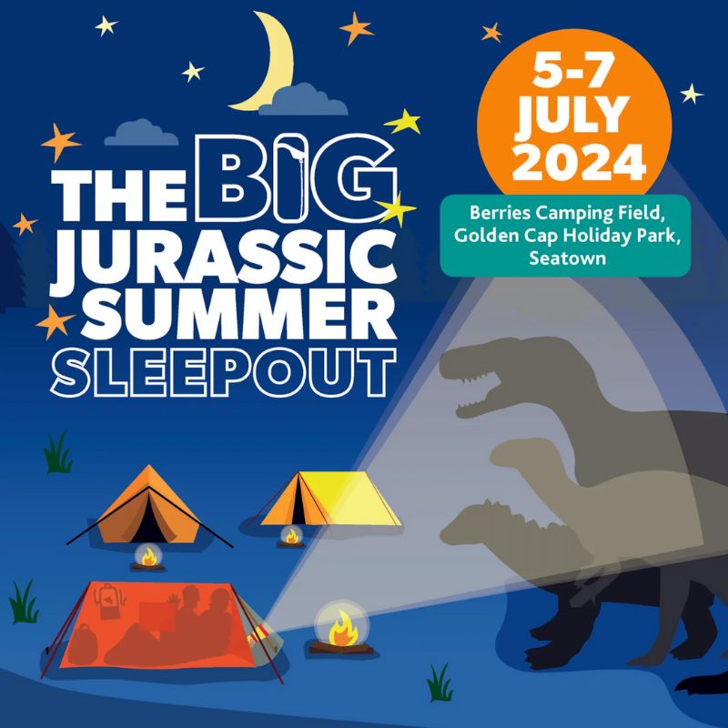 🦖  The Big Jurassic Summer Sleepout is back this July! Purchase your tickets for a weekend of fun:
🌟 Camping
🌟 Film showings
🌟 Silent disco
🌟 Arts & Crafts
🌟 Guided Walks
🌟 Story telling
🌟 Fossil Polishing
🌟 Dino Yoga

Tickets £160 per family! 🌟 bit.ly/3JVgrtX