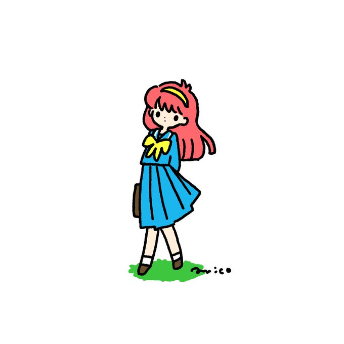 「red hair standing」 illustration images(Latest)