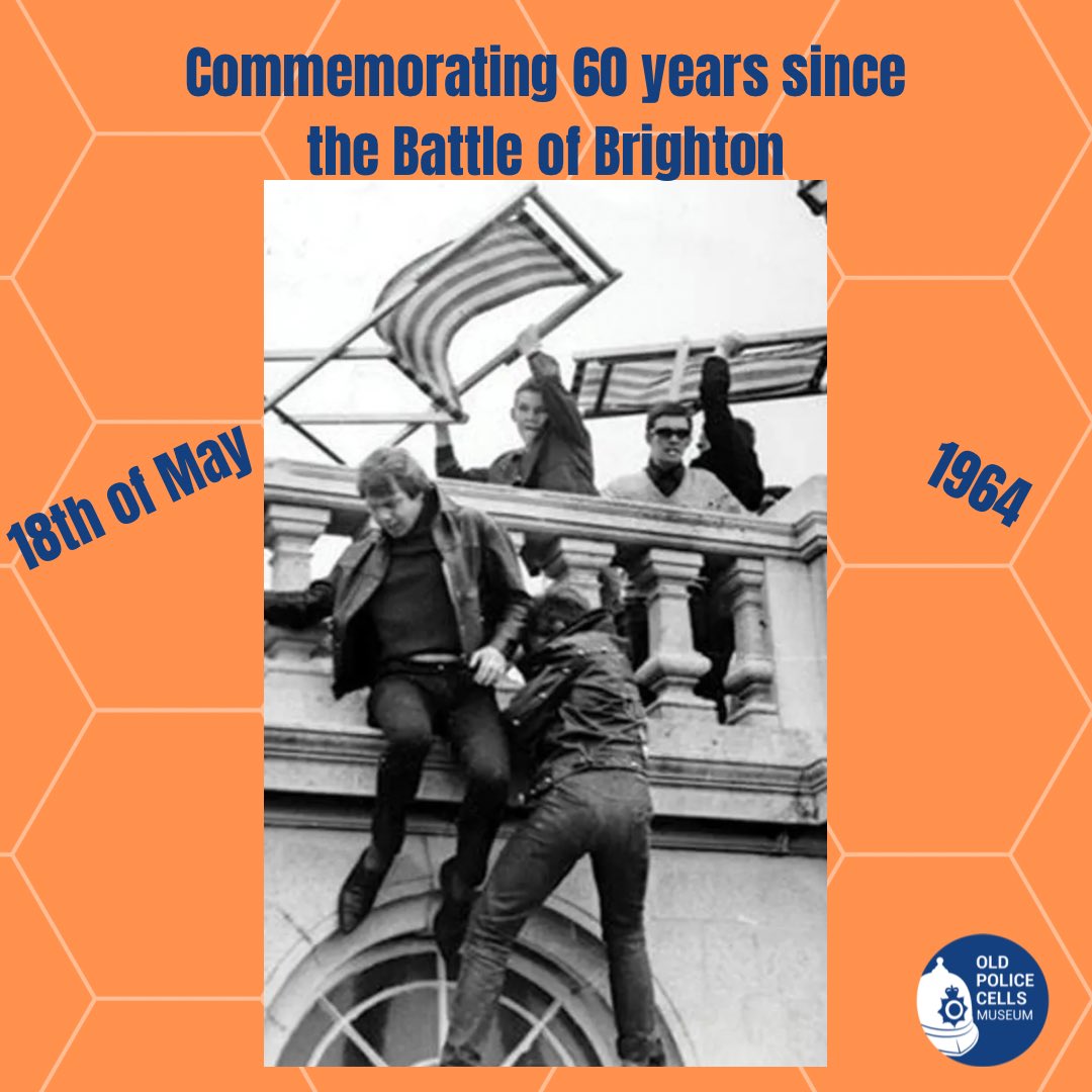 OPCMuseum's tweet photo. Not only was yesterday International Museum Day, but it was also the 60th Anniversary of the Battle of Brighton between the Mods and Rockers on Whitsun Weekend in 1964!

#modsandrockers #brighton #museum #brightonandhove #brightonmuseum #sussexpolice #ukmuseum  #museumnews https://t.co/9JogX2hVKK