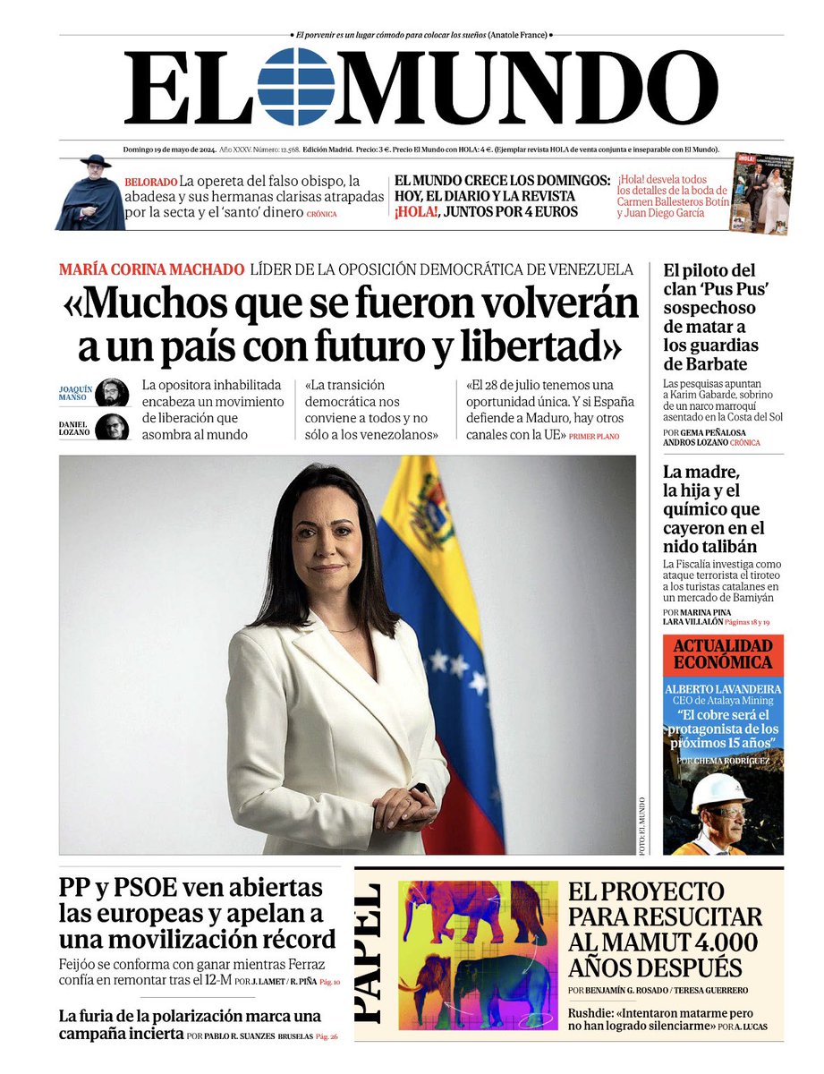 ☕  ¡Buenos días!
📰 La portada de El Mundo