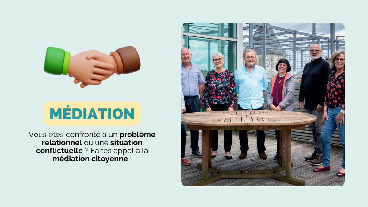 La médiation citoyenne : une alternative pour vos conflits 🤝 Vous êtes confronté à un problème relationnel ou une situation conflictuelle ? Faites appel à la médiation citoyenne ! 🗣️ 👉 Toutes les infos : bit.ly/3WLVYj0