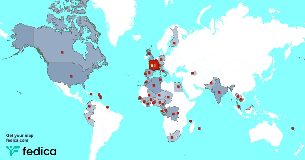 J'ai 2 nouveaux abonnés, de Côte-d'Ivoire 🇨🇮, et plus la semaine dernière. Voir fedica.com/!Digital_flori…