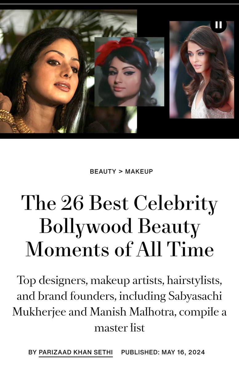 BibaswanM's tweet image. #AishwaryaBachchan makes to the list of 

The 26 Best Celebrity Bollywood Beauty Moments of All Time

By #HarperBazaar