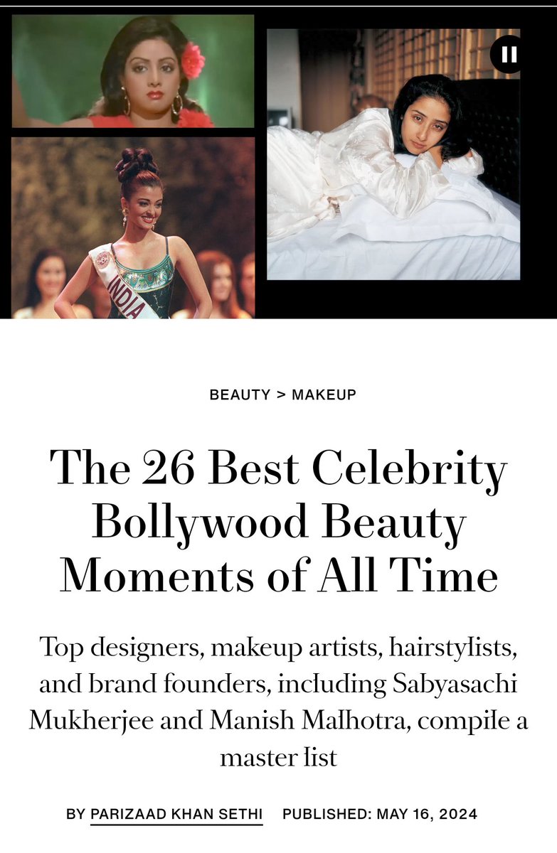 BibaswanM's tweet image. #AishwaryaBachchan makes to the list of 

The 26 Best Celebrity Bollywood Beauty Moments of All Time

By #HarperBazaar