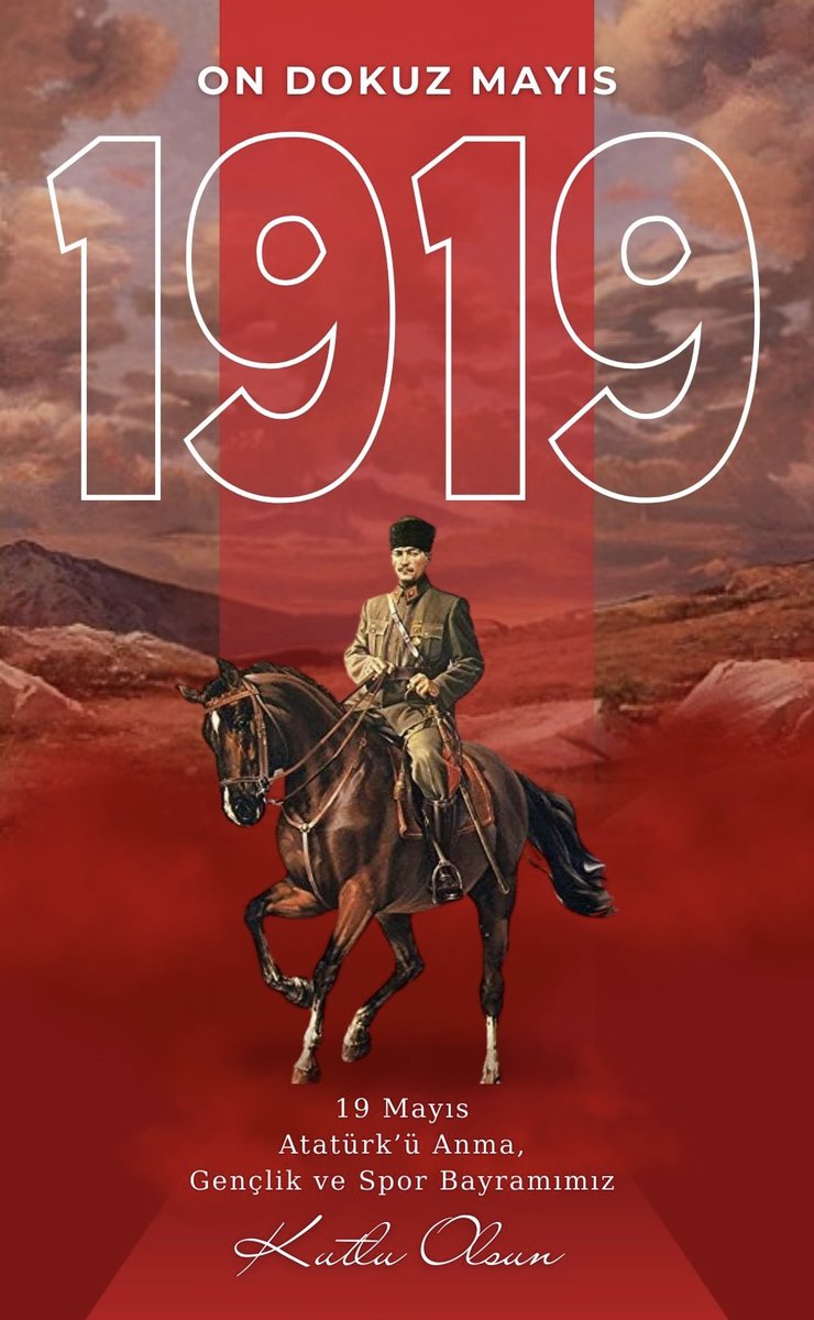 Gazi Mustafa Kemal Atatürk’ün Samsun’a çıkışının 105’inci yıl dönümü ve #19Mayıs Atatürk’ü Anma, Gençlik ve Spor Bayramımız kutlu olsun. 🇹🇷