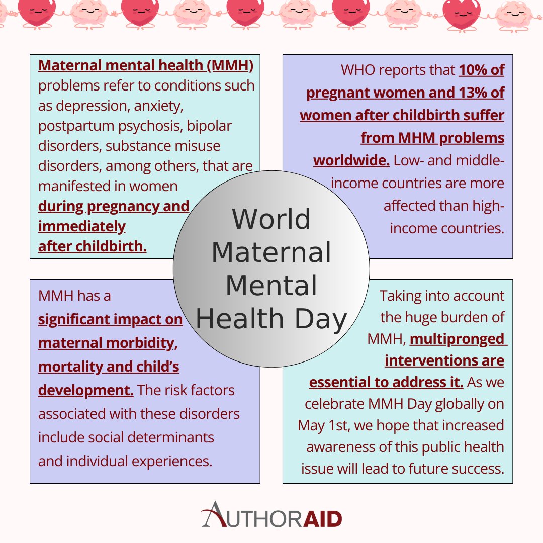 As #maternalmentalhealth accounts for a large silent burden worldwide, AuthorAID, along with our community member and MOOC facilitator from Kenya @sophievusha, strives to raise awareness on these issues- which requires urgent attention and resources mobilisation. 💙 #healthforall