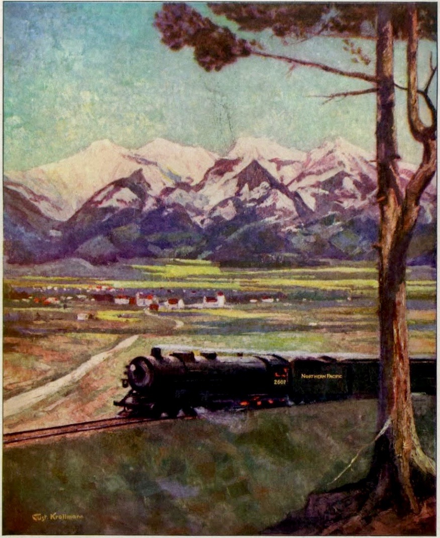 In #MAY 1930
🧵👇
#illustration #illustrationart #illustrationartists #GustavKrollmann #railroads #NorthernPacific #railtravel #tourism #holidays #vacations #PacificNorthwest