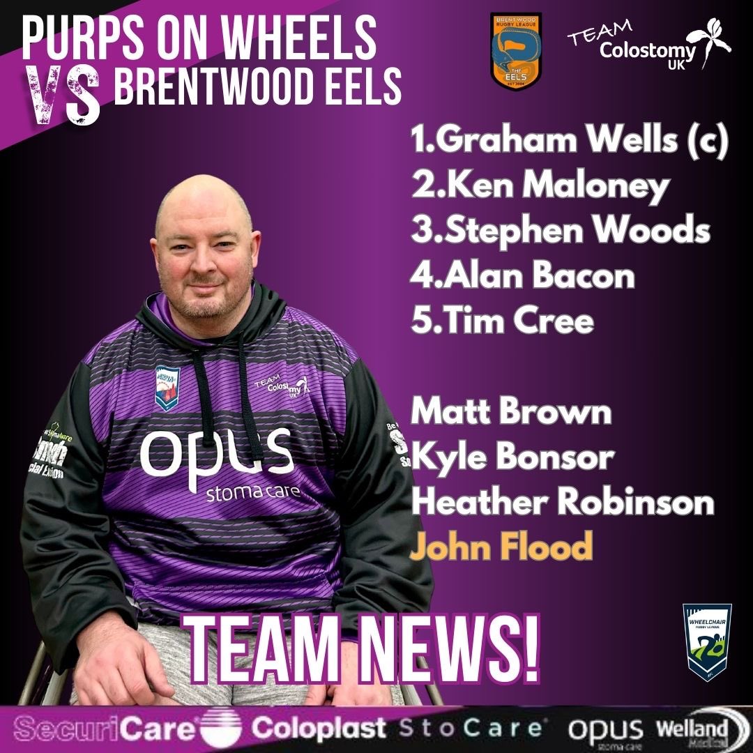 It's game day 🏉 Our wheelchair rugby league team make their debut today and we can't wait! 😁 🆚 Brentwood Eels 🏆 Wheelchair Rugby League friendly 🏟️ The Brentwood Centre CM15 9NN ⏱️1pm 🎟️ Free entry #UpThePurps💜 #PurpsOnWheels #StomaAware