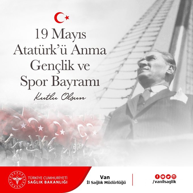 Cumhuriyetimizin kurucusu Gazi Mustafa Kemal Atatürk’ün Samsun’a çıkışının 105. yıl dönümü ve 19 Mayıs Atatürk’ü Anma, Gençlik ve Spor Bayramı’mız Kutlu olsun.🇹🇷🇹🇷🇹🇷 #19MayısGençlikveSporBayramı