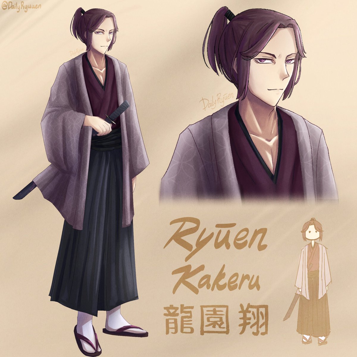 May Ryūen Art (1/3): Ryūen but it's 1871

(Sorry for the non-historically accurate hair, his hair was hard to translate into Meiji Period styles)
#you_zitsu #よう実 #龍園翔