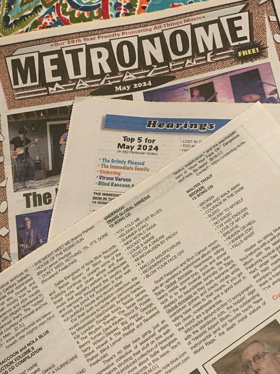 Don’t forget to pick up a copy of the May issue of Metronome if you’re in the Boston area! Thanks again for the outstanding review Brian! ✌️❤️🎶🐾