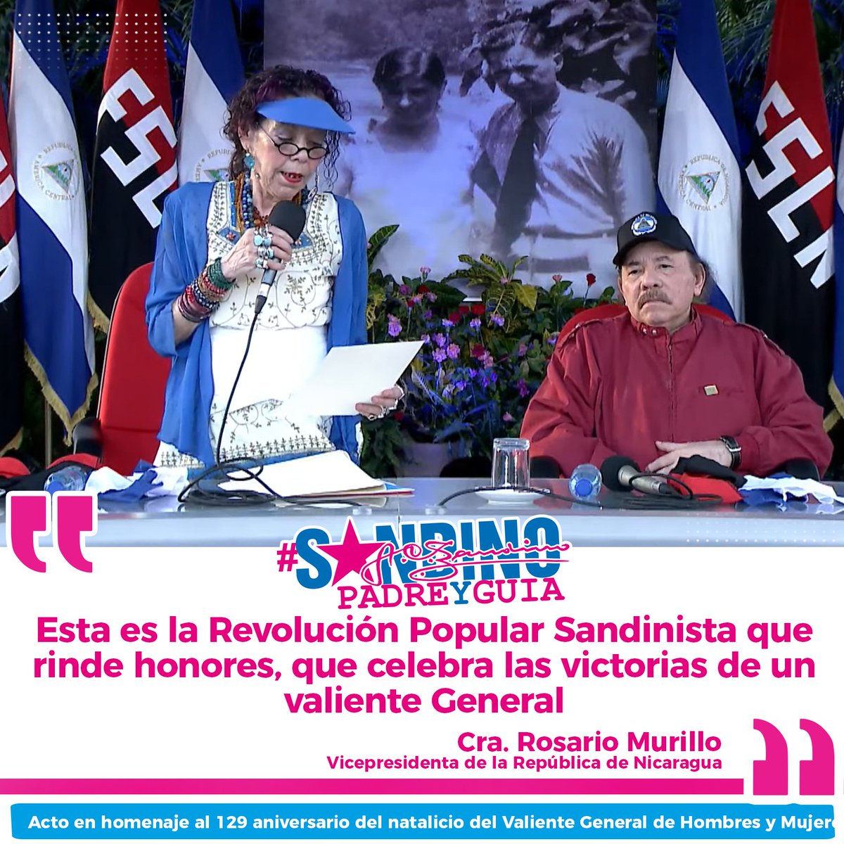 #SANDINOPADREYGUÍA la lucha sigue #SomosUNAN
#4519LaPatriaLaRevolución
#ManaguaSandinista