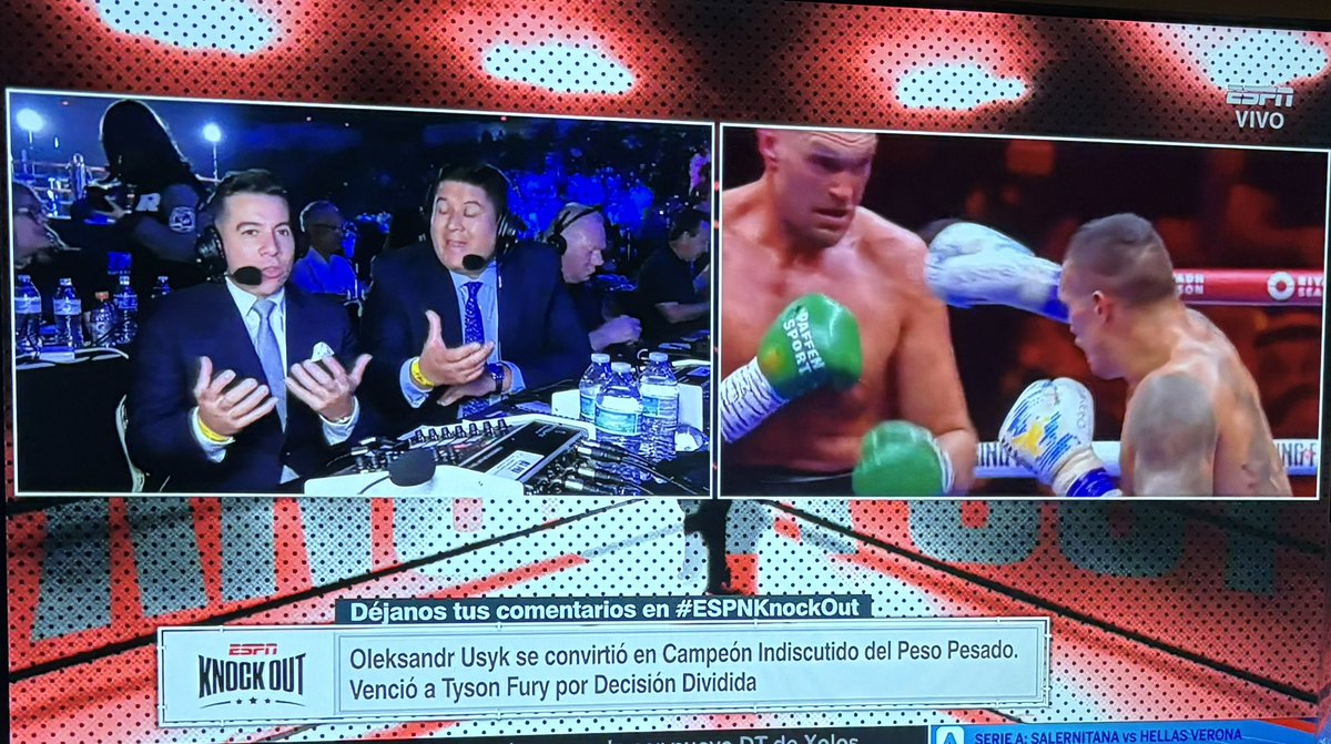 Esperando la pelea #NavarreteBerinchyk disfrutando a @RenatoBermudez @ChavaESPN saludos @ESPNKnockOut #ESPNKnockOut en este sábado de ensueño de mucho box 😍🥊