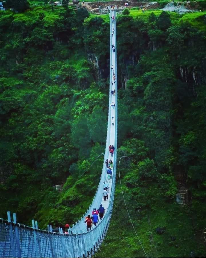 Gd mrng X World, Happy Sunday to all of my frnds. Longest single span bridge connecting Baglung and Parbat. Nepal 🇳🇵