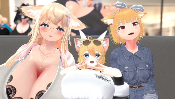 金髪勢に囲まれてご満悦な猫タンさん
@Nekotank610 
そしてALDLAさんの尻に敷かれる(物理 