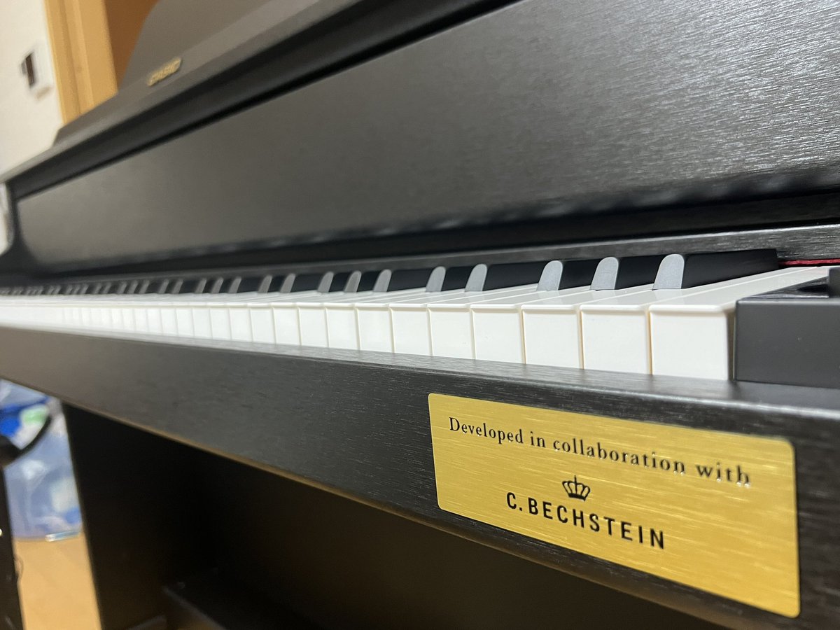 pon_channel_13's tweet photo. 🐍👶🎹設置完了✅

大興奮🤩

#ピアノ
#CASIO 
#GP310
#ハイブリッドピアノ https://t.co/sO0Im5QtyJ