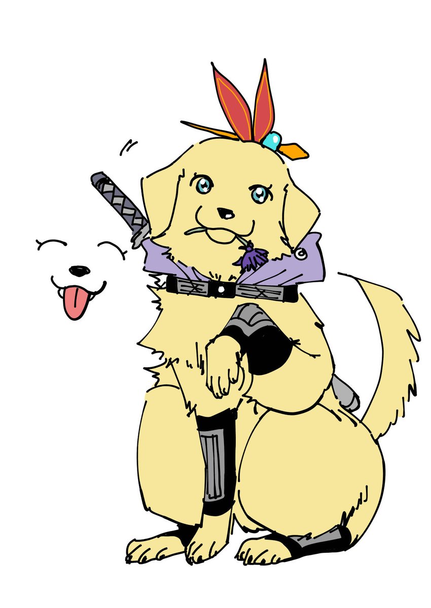 「てすさび犬 」|38式(さんぱちしき)のイラスト