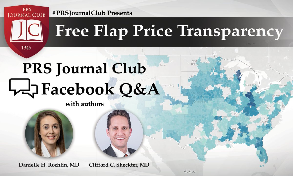 #PRSJournalClub Facebook Q&A starts RIGHT NOW! Ask YOUR questions to authors Danielle Rochlin, MD & Clifford Sheckter, MD, as they answer YOUR questions about their study, 'Free Flap Price Transparency” on the PRS's Facebook page! Join the Q&A TODAY👉: bit.ly/JCMay24Fb_Post