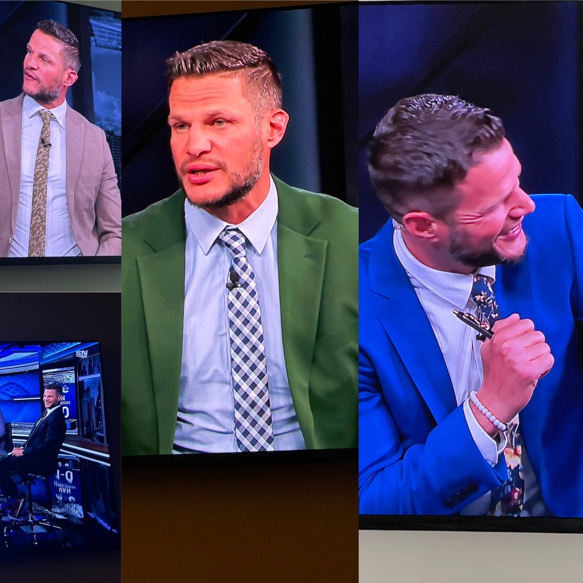 Love you ⁦@KellyHrudey⁩ ⁦⁦@hockeynight⁩ ⁦⁦but ⁦@kbieksa3⁩ is always the best dressed commentator. #kevinbieksasplayoffsuits #vancouvercanucks