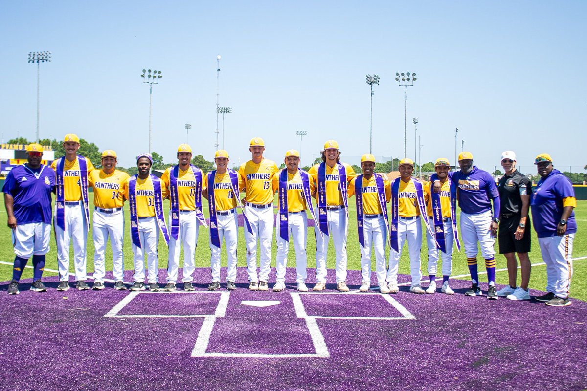 PVAMUBSB: Panther seniors went out with a bang on Senior Day! 🎓⚾️ Games filled with thrill and unforgettable moments as we celebrated our incredible seniors. Thank you for your dedication and leadership! 🐾💪 #PantherPride #SeniorDay #PVAthletics