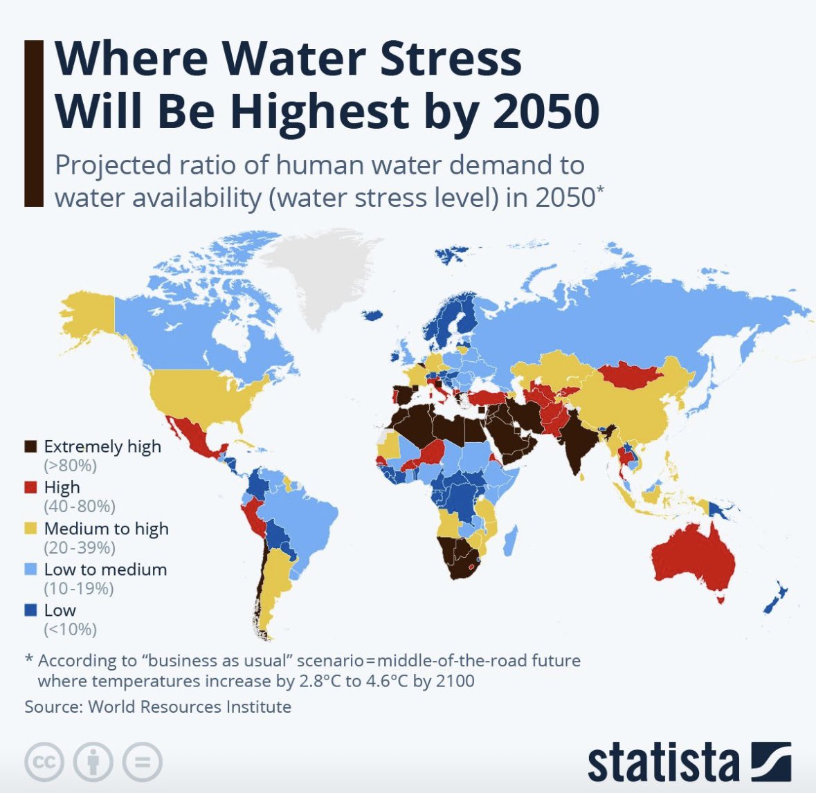 Regarding #ClimateChange, we have to know where #waterstress will be highest by 2050. @CROSSTECH_JP @crosstech_main @CEOfromBCG @ForbesBizCncl @UNIPLAT_info @UNIPLAT_token 
#entrepreneurs #uniplat #sdgs #entrepreneur #startup #blockchain #web3 #起業家  #web4 #carboncredit