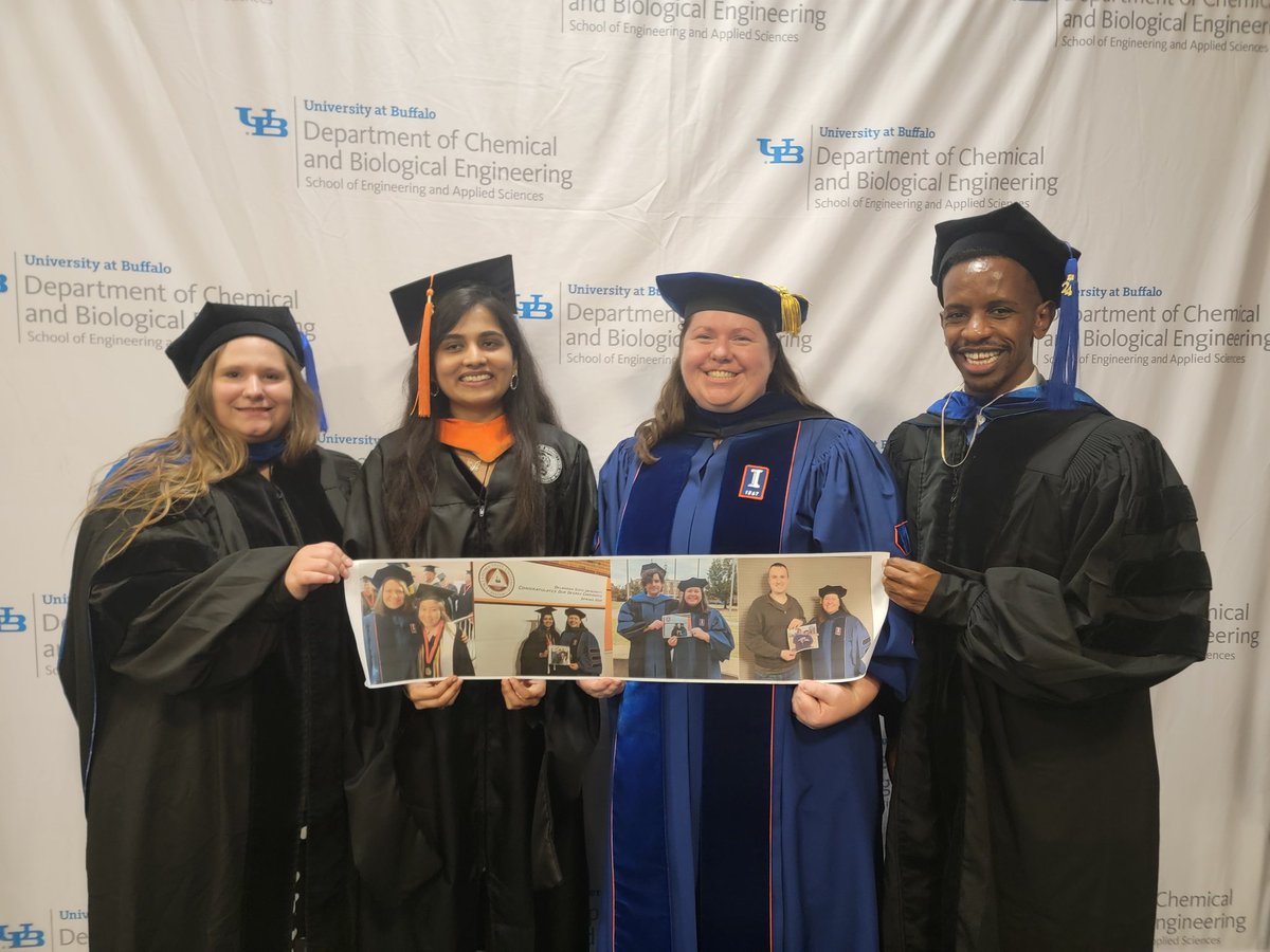 FordVersyptLab's tweet image. #UBClassof2024 Big day in our lab! Carley, Bhavishya, &amp;amp; Haryana graduated. My favorite lab tradition is the nested/telescoping photo. Each lab member who has left with MS or PhD is always with us at each graduation. It was getting a bit small, so I made a small poster