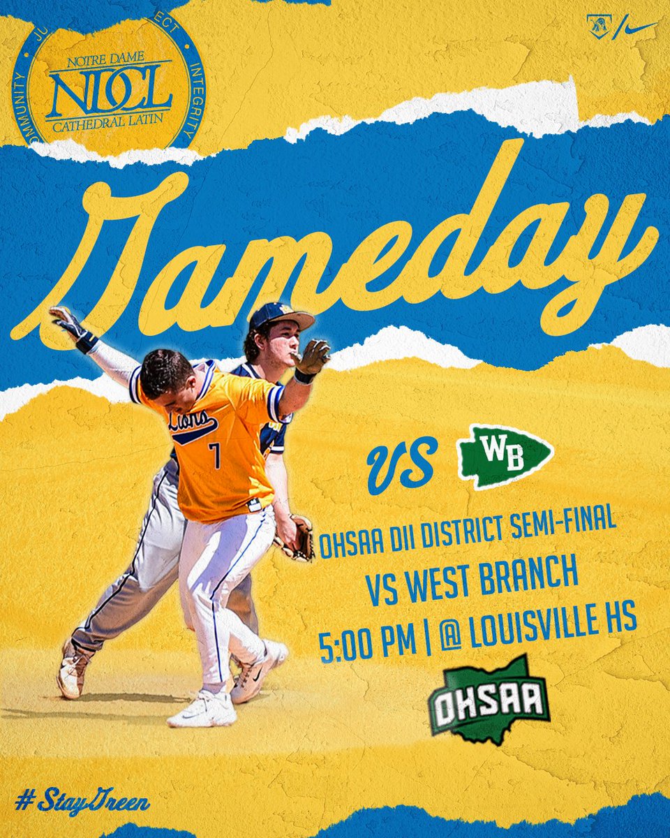 GAMEDAY‼️

Business Trip to Louisville for a big District Semi-Final matchup 🟢⚡️

🚨 OHSAA DII Louisville District Semi-Final🚨
🆚 West Branch
⌚️ 5:00 PM
📍 Louisville HS - <a href="/LepsAD/">Terrie Horn</a> 
🎟️: ohsaa.org/tickets

#WeAreNDCL | #STAYGREEN🟢
