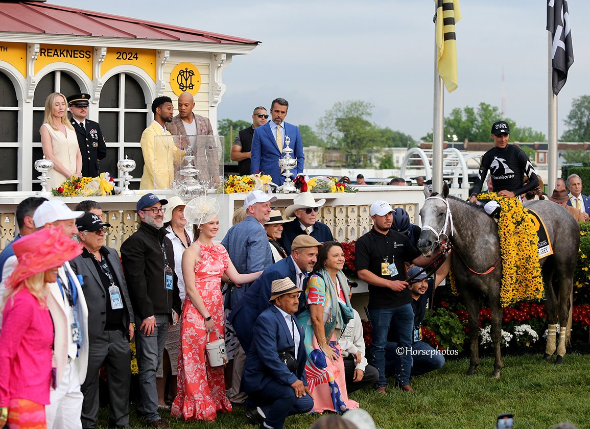GII Pat Day ➡️ GI <a href="/PreaknessStakes/">Preakness Stakes</a> 🏆 It was quite the day for the connections of SEIZE THE GREY (Arrogate) as the colt, just two weeks after his victory on Derby Day in the Pat Day, led gate-to-wire to win the 149th running of the second leg of the Triple Crown! Owned by