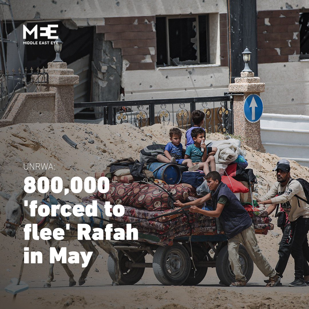 The head of the UN agency for Palestinian refugees said Saturday that 800,000 people had been 'forced to flee' Rafah since Israel intensified bombing there this month. 'Nearly half of the population of Rafah or 800,000 people are on the road having been forced to flee since the