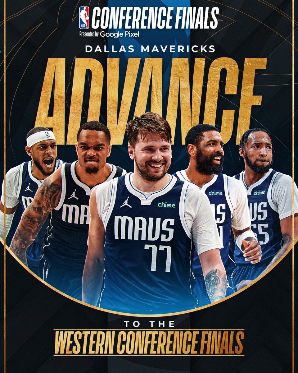 The @dallasmavs advance to the Western Conference Finals!

#NBAConferenceFinals presented by Google Pixel