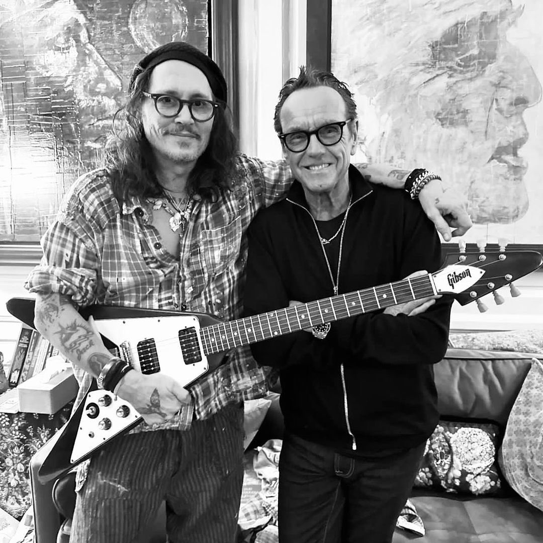 And it’s always nice to see throwback photo of both God Dad (#JohnnyDepp) & Uncle @rosshalfin together taken at God dad’s home in London, UK (March 1st 2024) 😎☺️♥️ (Repost from corchorodriguezok’s IG)