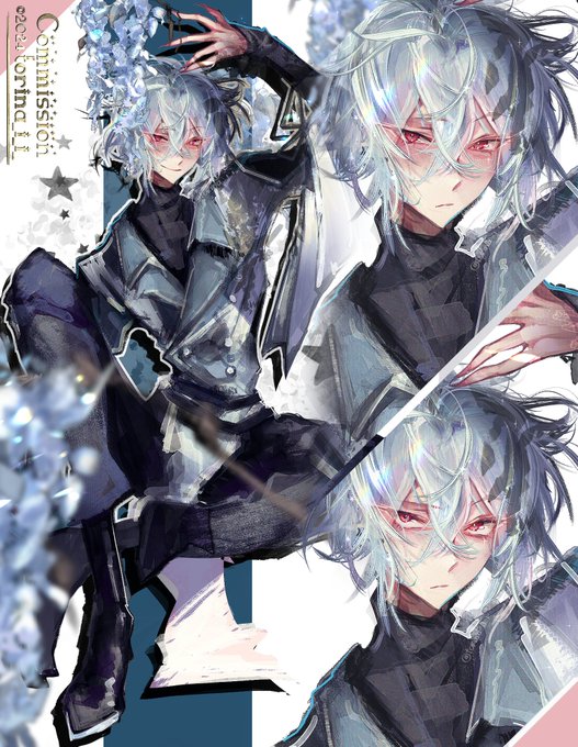 「turtleneck white hair」 illustration images(Latest)