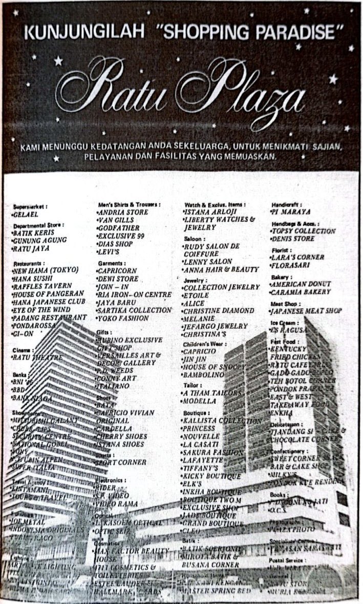 Ratu Plaza was once the best mall in Jakarta. We will revive this historic shopping center for 2 weekends for brightspotMALL