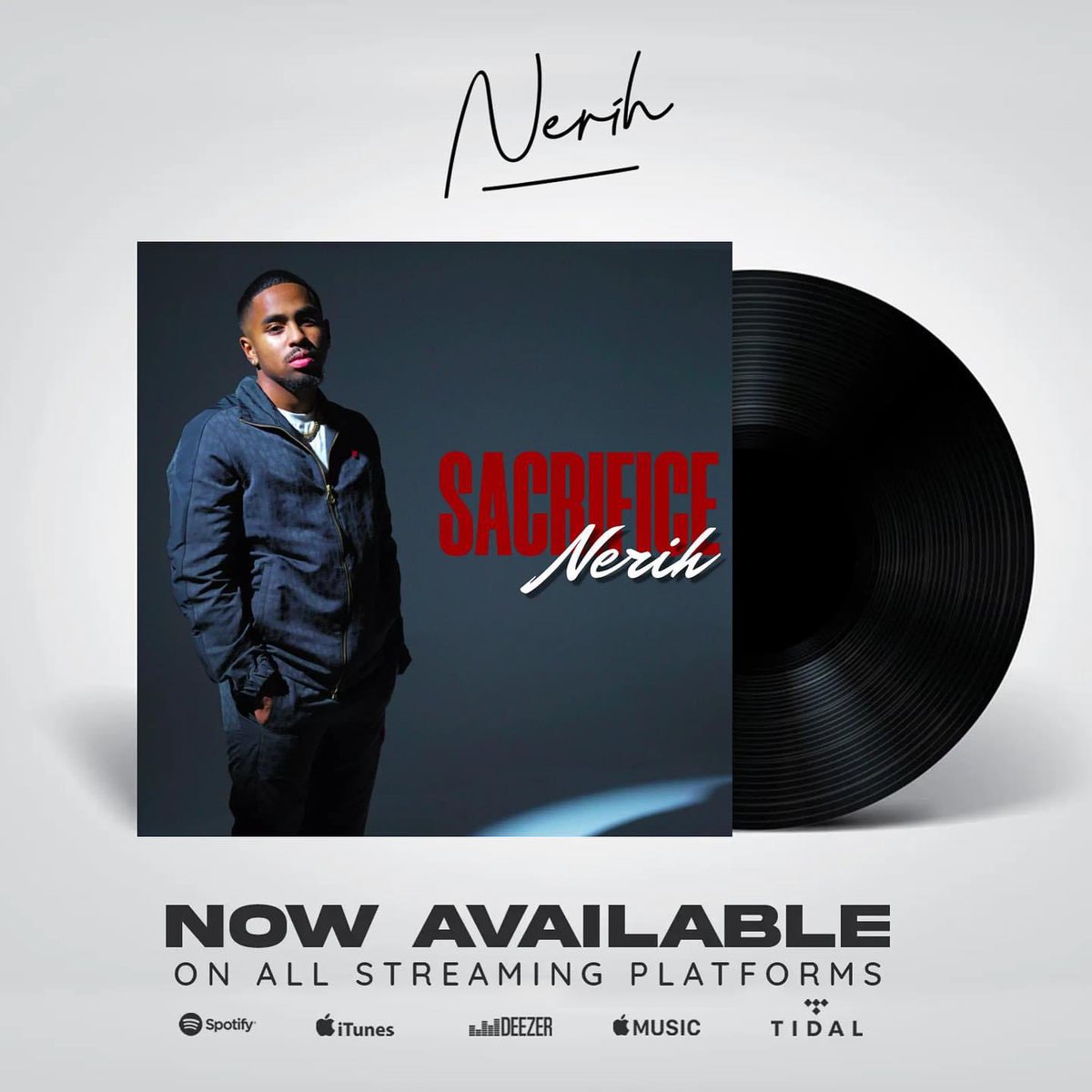 « SACRIFICE » de @nerih__ est disponible sur toutes les plateformes!

📣 Rendez-vous ce soir à 18h sur YouTube pour le clip.