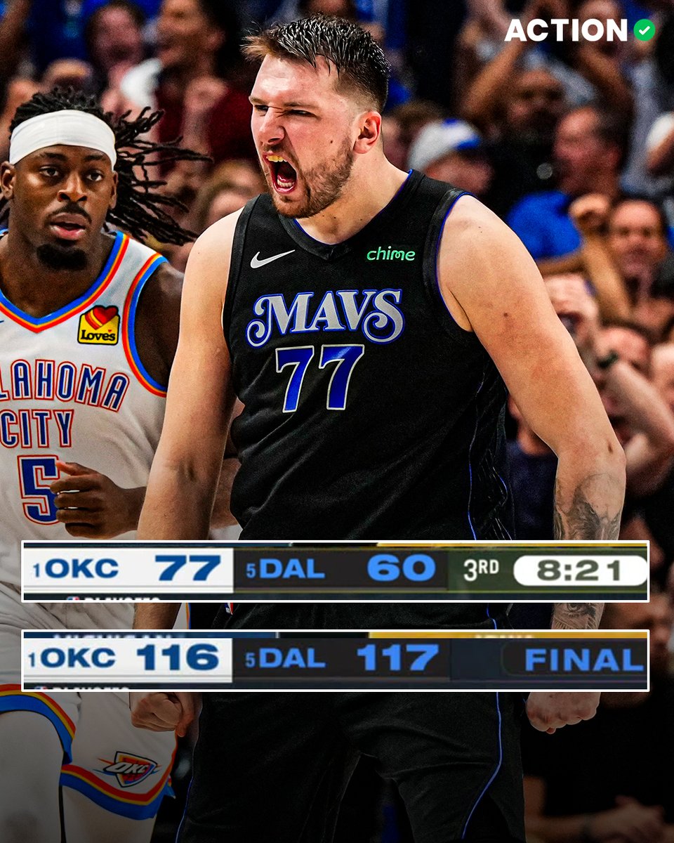 ActionNetworkHQ's tweet photo. The Mavs complete the comeback and are moving on to the Western Conference Finals! https://t.co/TAGxPIgyoP