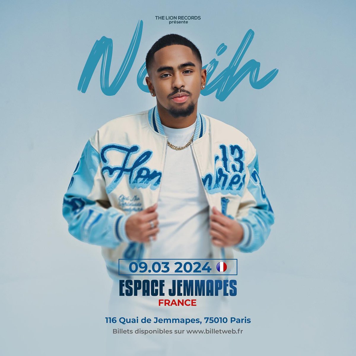 Nous avons l’immense plaisir de vous annoncer que Nerih livrera à Paris pour la première fois un concert exceptionnel qui aura lieu Samedi 9 Mars à l’Espace Jemmapes!

Nous vous attendons de partout pour célébrer le Seigneur !

🎟La billetterie est déjà ouverte🔥