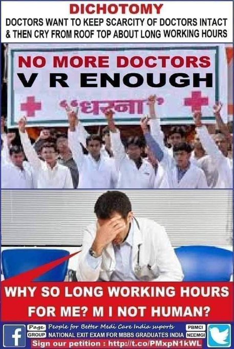 @DrDhruvchauhan @snehamordani @TweetAbhishekA @AU_DehradunNews @ravishndtv @aajtak Till AI takes over, only way to reduce work hours is to increase working hands

Run medical colleges in 3shifts

Each shift gets fresh consultant resident & intern

MedX

@PMOIndia
@mansukhmandviya
@OfficeOf_MM
@MoHFW_INDIA
@NMC_IND
@dryogendermalik
@GurmeetSinghVC
@MeAtulGoel